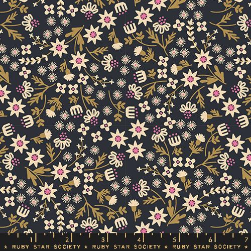 Moda Ruby Star Society Favorite Flowers Soft Black by the Yard