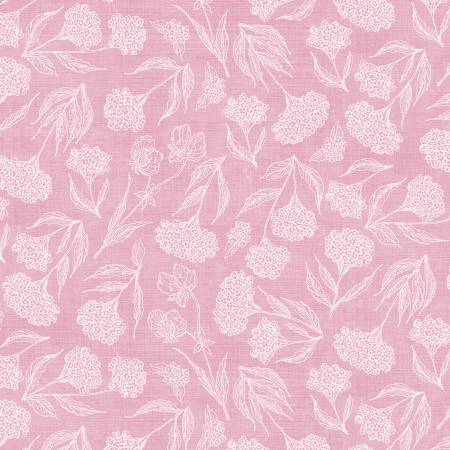 Pink Toile -Hydrangea Mist