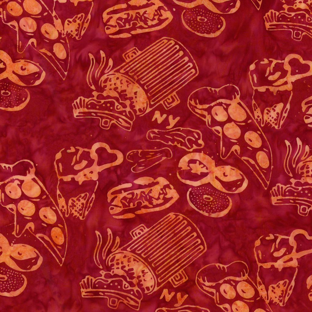 All New York Shop Hop, Food Sassy  Batik from Riley Blake, by the yard