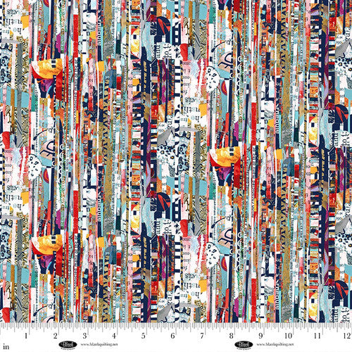 Spread the Word from Blank Quilting,Newspaper Mini Stripes, by the yard