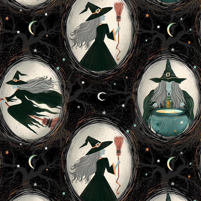 4862-99 black || Witchy Wicked from Blank Quilting by the yard