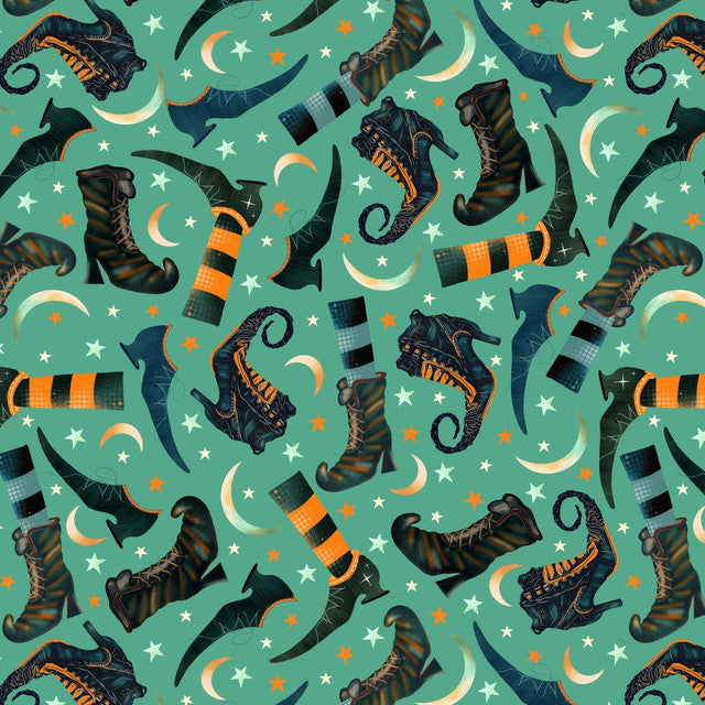 4863-70 turquoise || Witchy Wicked from Blank Quilting by the yard