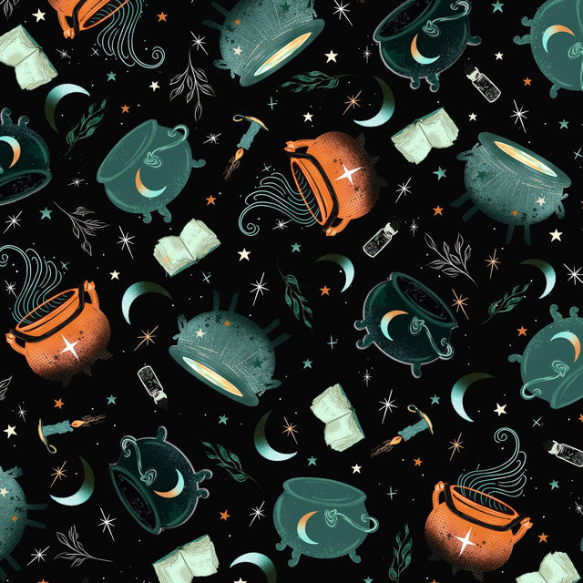 4865-99 black || Witchy Wicked from Blank Quilting by the yard