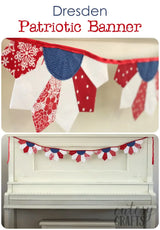 Patriotic Dresden Bunting Class Beginner Friendly, March 14, 10:30-4, All fabric Supplies Included