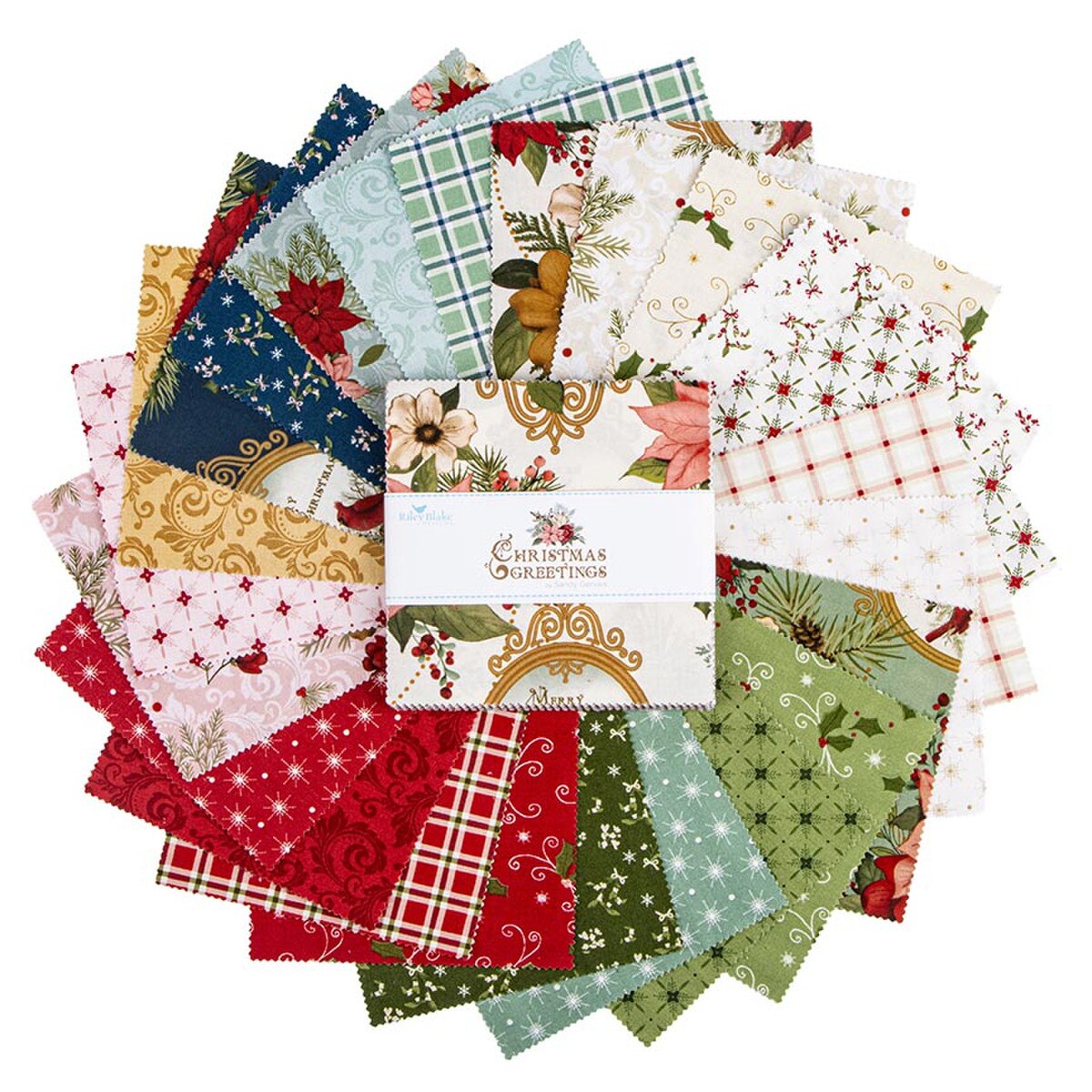 Christmas Greetings 5" Stacker from Riley Blake Designs