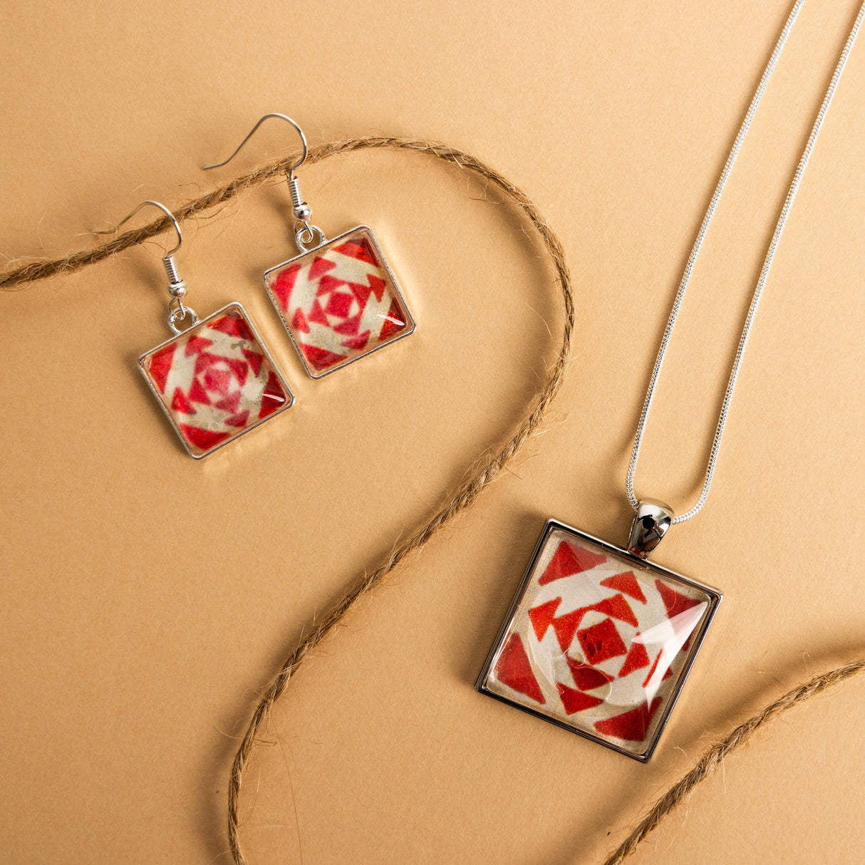 Red Pineapple Earrings