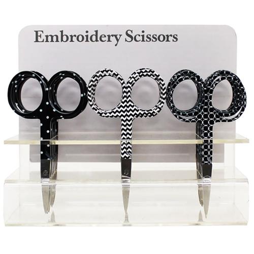 Emb Scissor 3.75" Black & White 6340 11 Allary