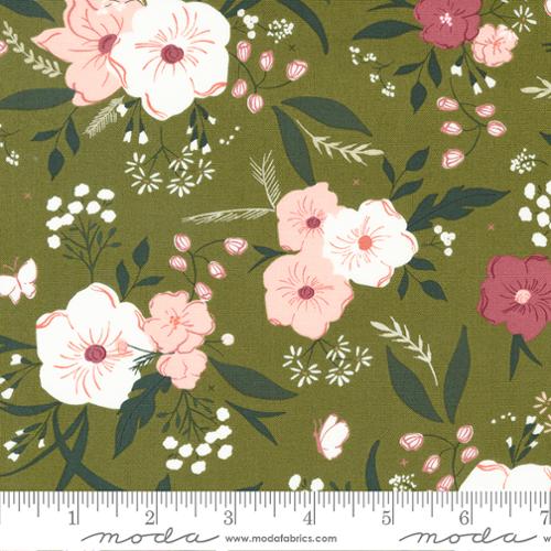 Evermore by MODA, Fern, Woodland Bouquet Florals