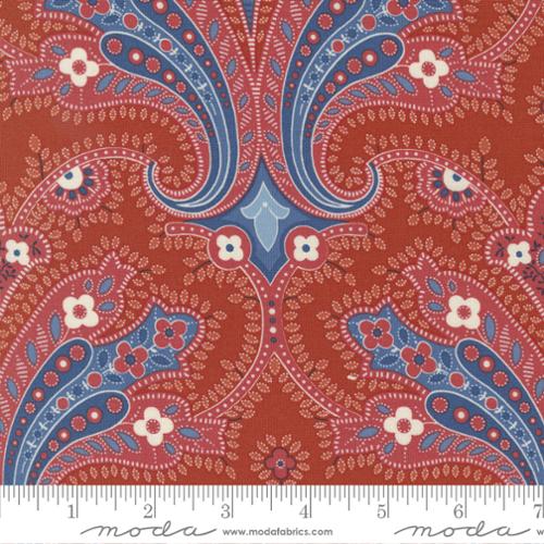 Sunrise Side Rust, Indienne Paisley Paisley by the yard