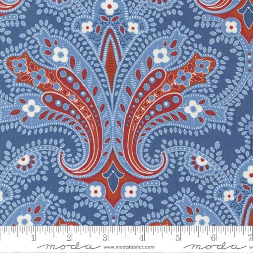 Sunrise Side Blue, Indienne Paisley Paisley by the yard