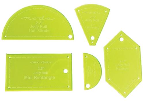 Basic 2.5" Template Set 3 5ct 2001 19 Moda #1