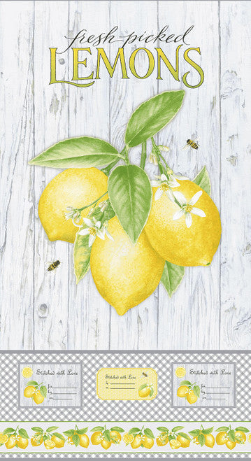 Yellow Lemon Panel from Fresh picked Lemons, Henry Glass
