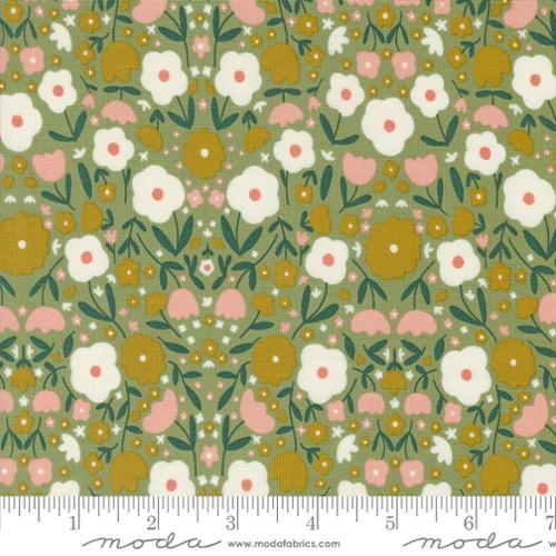 Imaginary Flowers Sage 48382 12 Moda, by the yard