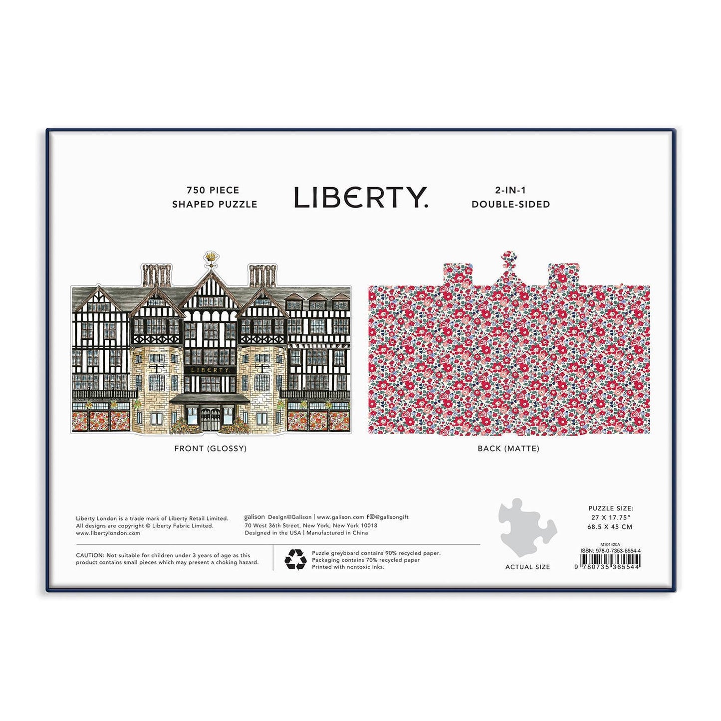 Liberty Tudor Building 750 Piece Shaped Puzzle