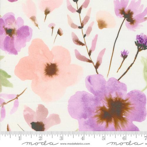 Blooming Lovely Cream 16971 11 Moda by the yard Posy Florals Watercolor