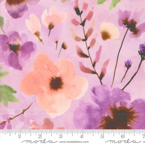 Blooming Lovely Lavender 16971 14 Moda by the yard Posy Florals Watercolor