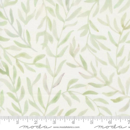 Blooming Lovely Cream 16974 11 Moda by the yard Greenery Blenders Leaf Watercolor