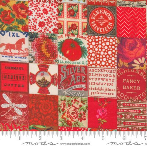 Curated In Color red 7461 12 Moda, by the yard