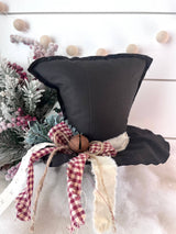 Primitive Frosty Hat Holiday Christmas Decor- Prim Check