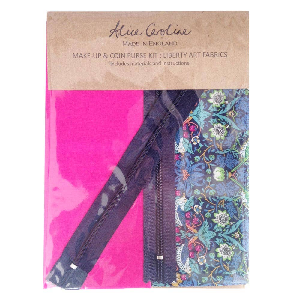 Liberty Tana Lawn Mixed Colours Make-Up & Coin Purse Kit