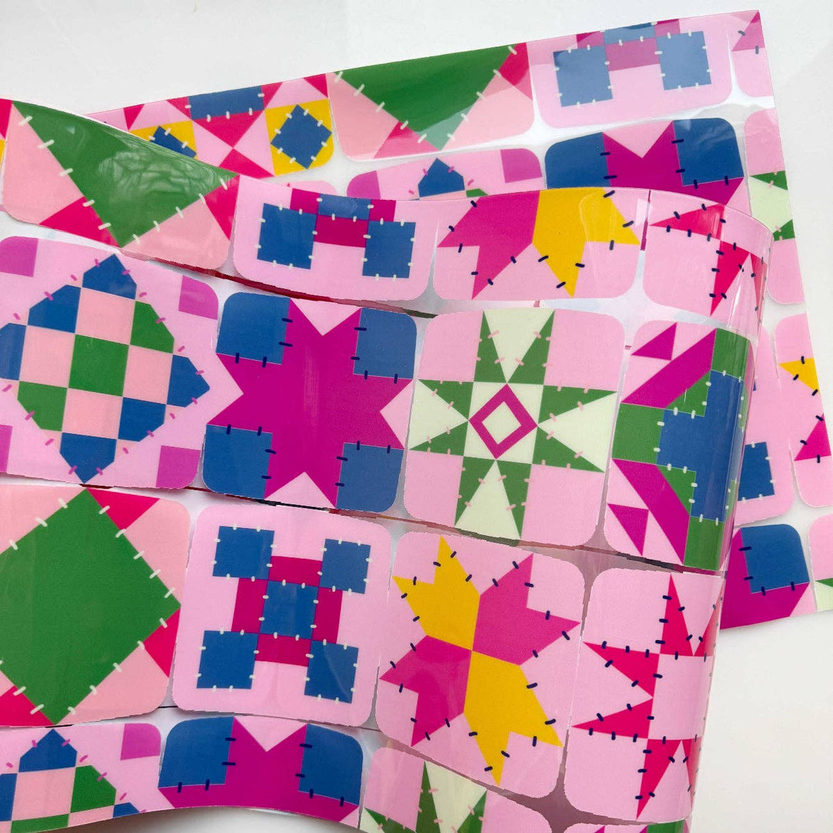 Quilt Blocks Clear TPU Vinyl Fabric for Bag Making