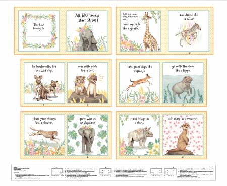 All Big Things Start Small, Multi Baby Animals Book Panel from studio e,