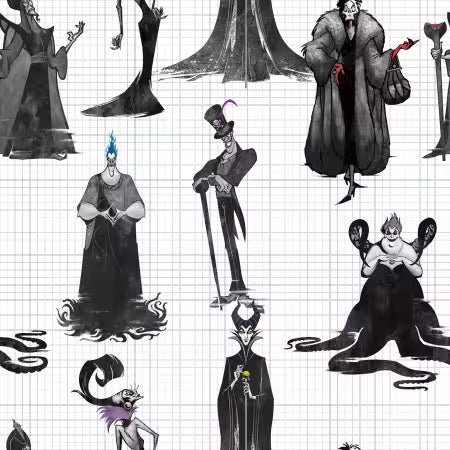 Disney Villains Shadows by the yard