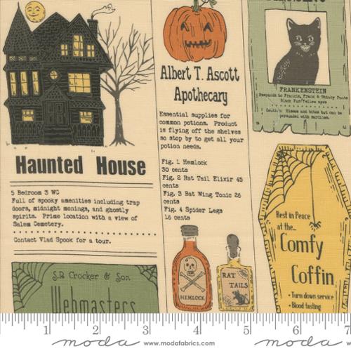 Home Sweet Haunt Bone 20910 11 Moda by the yard