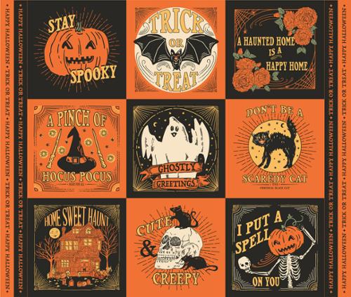 Home Sweet Haunt Panel Multi 20919 11 Moda by the Panel