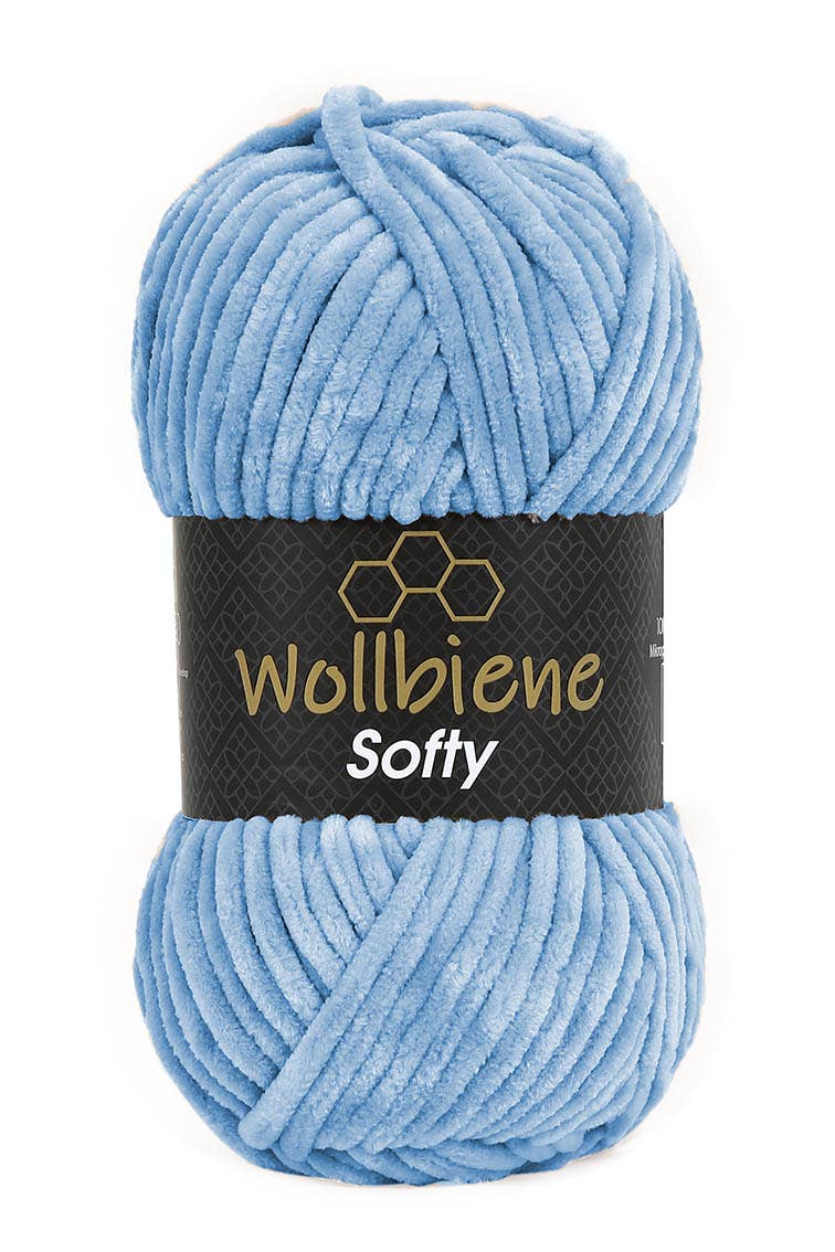 Wool bee softy chenille wool 100gr super bulky knitting: Turquoise 07