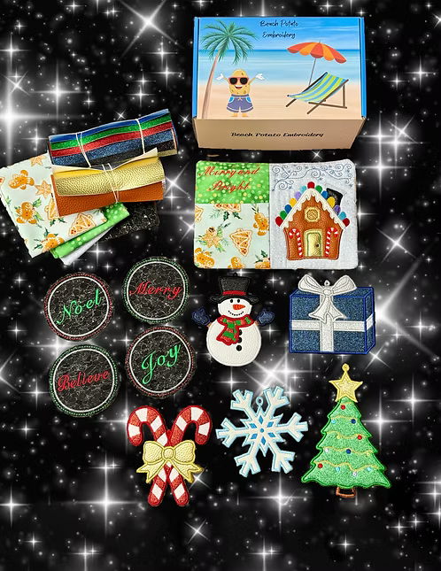 Beach Potato Embroidery Christmas Workshop Kit