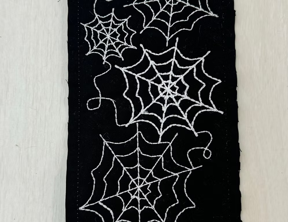 Secretly Spooky Table Runner Embroidery Pattern from Beach Potato Embroidery