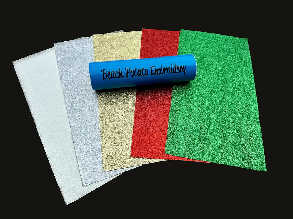 Christmas Sparkles Bundle, A 5 sheet pu glitter bundle  from Beach Potato Embroidery