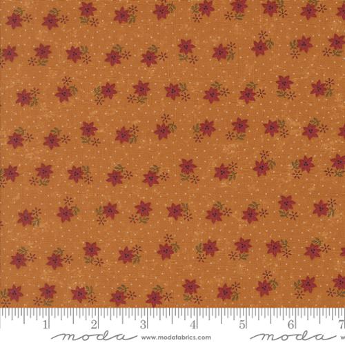 A Vintage Christmas from Kansas Troubles for Moda, Gold Christmas Cactus Florals, by the yard