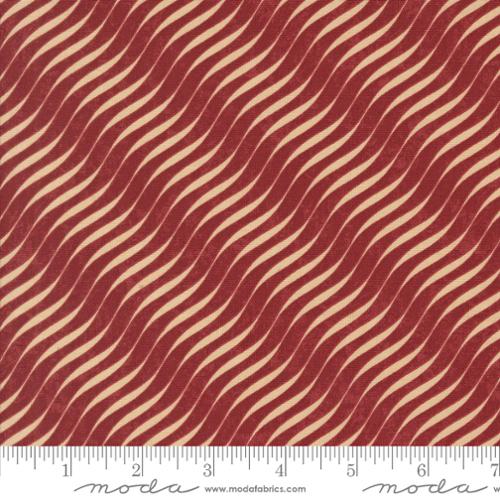 A Vintage Christmas from Kansas Troubles for Moda, Red Candy Stripe, by the yard