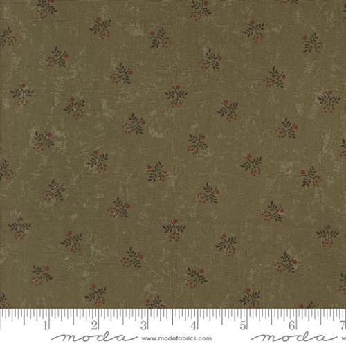 A Vintage Christmas from Kansas Troubles for Moda Dark Green Holly Blenders, by the yard