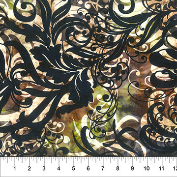 Vintage Swirl by Banyan Batiks Root Beer Float Double Swirled