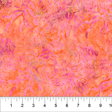 Paradise Bay, Batiks by Northcott, Peachy, by the yard-