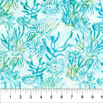 Paradise Bay, Batiks by Northcott, Seafoam, by the yard-