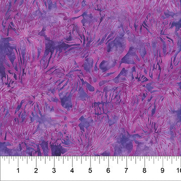 Paradise Bay, Batiks by Northcott, Violet, by the yard-