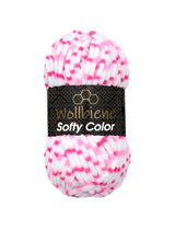 Softy Color Chenille Wool 100gr Coloured Knitting Hobby DIY: Purple grey pink turkis 118