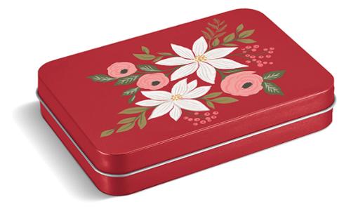Pointsetta Tin 4" x 3" LB1005 Moda