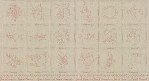 Joie De Vivre Broderie Rouge 13989 11L Moda Panel