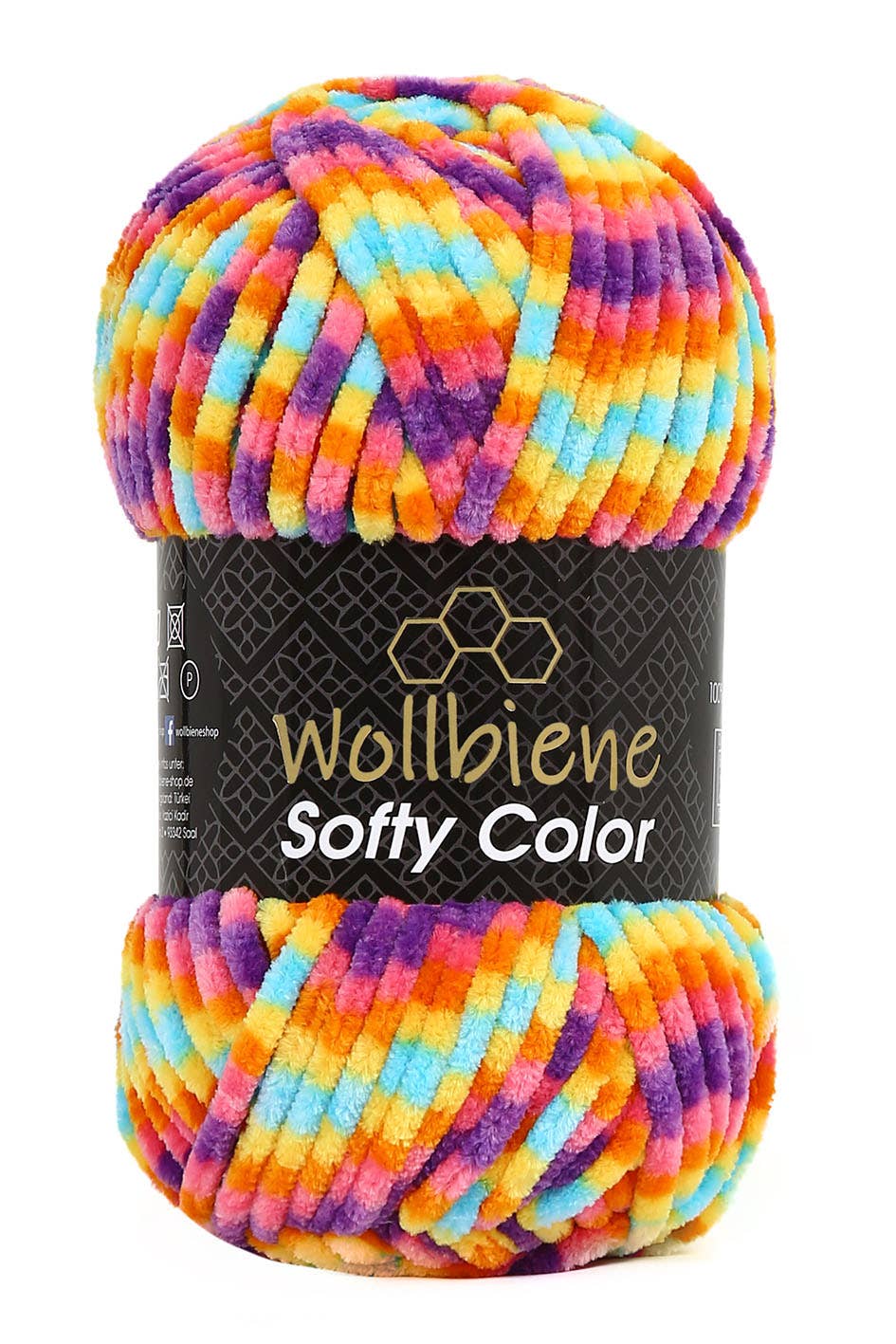 Softy Color Chenille Wool 100gr Coloured Knitting Hobby DIY: Purple grey pink turkis 118