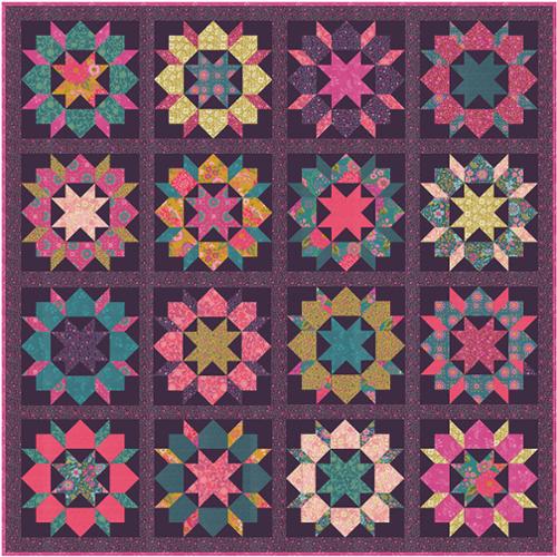 Swoon Sixteen Boxed Quilt Kit with Parlor from Moda