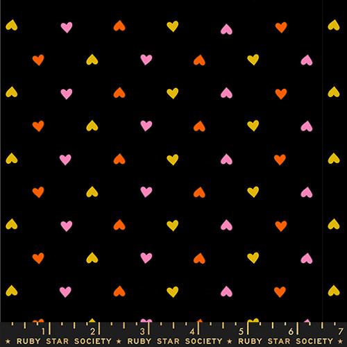 Trinketry Black RS0091 36 Ruby Star by the yard