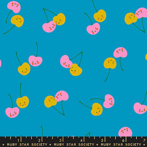 Trinketry Bright Blue RS0112 14 Ruby Star by the yard