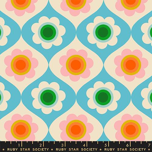 Trinketry Turquoise RS0114 18 Ruby Star by the yard