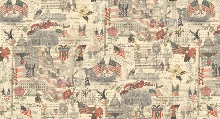 3 Sisters Patriotic Porcelain 44372 11 Moda by the yard