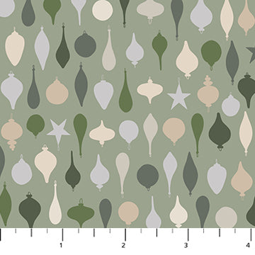 Snowfall from Figo, Sage Baubles, by the yard